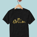 Search for black gold wedding tshirts Groom