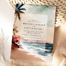Search for beach sunset wedding invitations Tropical