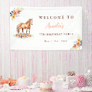 Search for horse birthday banners Watercolor