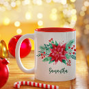 Search for poinsettia flower mugs Red
