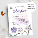 Search for purple butterfly bridal shower invitations Wildflowers