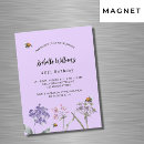 Search for bee on purple invitations Wildflowers