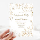 Search for white and gold engagement party invitations Modern