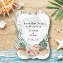 Search for palm leaves save the dates Destination
