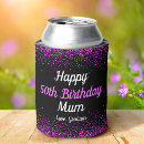 Search for 50th birthday can coolers Pink and black