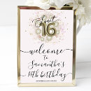 Search for sweet 16 welcome signs Calligraphy handwritten font