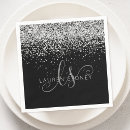 Search for black and silver napkins Girly
