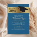 Search for royal blue black gold invitations Graduate