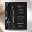 Search for black and silver wedding menus Modern