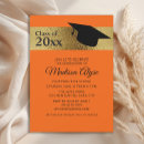Search for black and orange graduation invitations Graduate