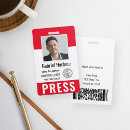 Search for press pass id badges Red