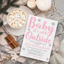 Search for elegant glitter baby shower invitations Baby it's cold outside