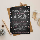 Search for snowflake baby girl shower invitations Elegant