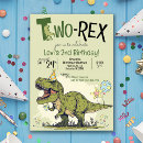 Search for two rex birthday invitations Cute