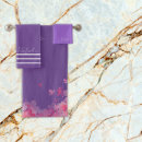 Search for purple flowers bath towels Girly