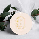Search for peach monogram wedding stickers Minimalist