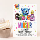 Search for little monster 1st birthday invitations Monsters