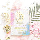 Search for gold gender reveal invitations Simple