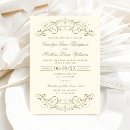 Search for ivory and gold wedding invitations Vintage