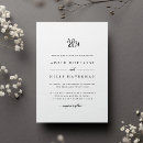 Search for ampersand invitations Black and white