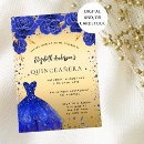 Search for royal blue gold quinceanera invitations Dress