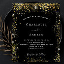 Search for glamorous wedding invitations Black