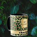 Search for cheetah pattern mugs Emerald green