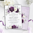 Search for lilac rose wedding invitations Simple eucalyptus stylish mid