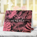 Search for pink leaf cards Tropical