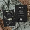 Search for black and sage wedding invitations Qr code