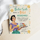 Search for retro 50s bridal shower invitations Housewife