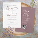 Search for mauve wedding invitations Minimalist