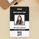 Search for black and white id badges Retail
