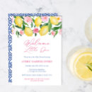 Search for lemon baby girl shower invitations Mediterranean