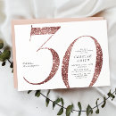 Search for gold glitter 30th birthday invitations Elegant