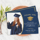 Search for blue graduation thank you cards Gold