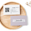 Search for lilac business cards Qr code