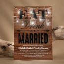 Search for eat drink and be married invitations Mason jar