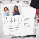 Search for she did it graduation announcement cards Modern