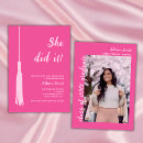 Search for she did it invitations Blush pink
