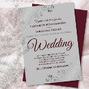 Search for burgundy and gray invitations Elegant