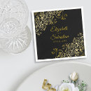 Search for black floral napkins Black and gold