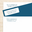 Search for dark blue return address labels Modern