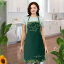 Search for emerald aprons Emerald green and gold