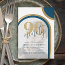 Search for blue 90th birthday invitations Masculine