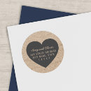 Search for kraft wedding stickers Heart