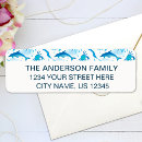 Search for cute dolphin return address labels Under the sea