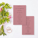 Search for dusty rose wedding programs Typography