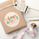 Search for merry and bright stickers Xmas