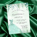 Search for enchanted sweet 16 invitations Green